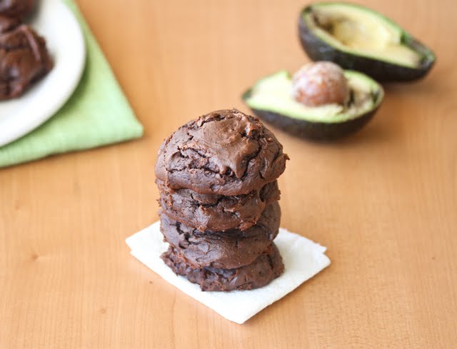 a stack of Avocado Chocolate Cookies photo