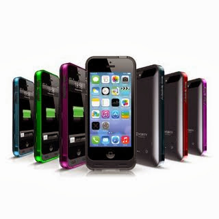 Vority X5S iPhone 5/5S Battery Charger Case [Black] Built-in 2400mAh Rechargeable External Back Up Power Bank - Low Profile & Slim Design/Landscape Kickstand, Includes 7 Colourful Bumper Frames: Blue, Red, Slate, Green, Smoke, Pink & Purple. Fit All Version of iPhone 5/iPhone 5S ...
