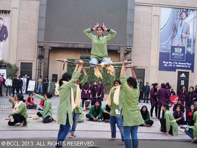 Gargi college's presentation was on cruelty on animals at a street play competition at a city mall, where students from seven Delhi University colleges displayed their skills in the capital.