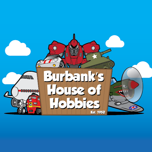 Burbank's House of Hobbies logo