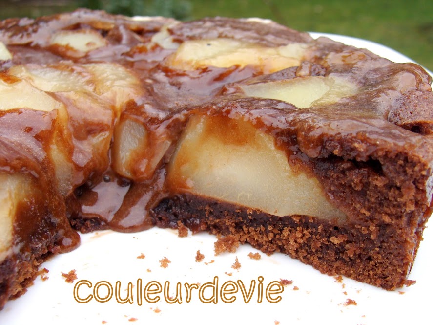 La tarte-cake-mousse chocolat poire de Christophe Felder ...