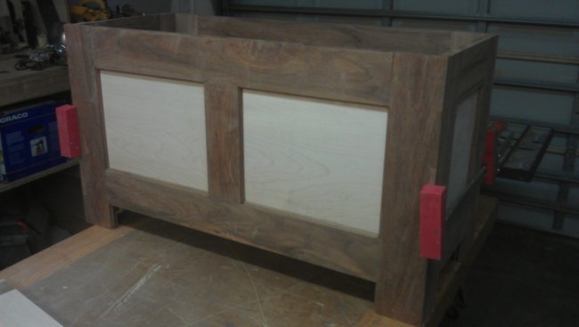 The main part of the chest, with some work left to do.