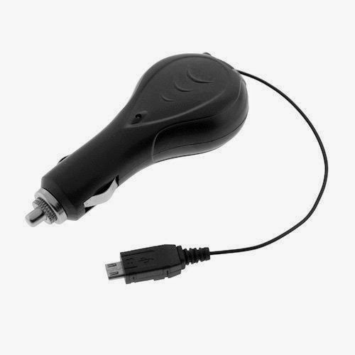  Retractable Rapid Car Charger with IC Chip for U.S. Cellular Kyocera Neo E1100