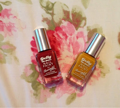 BarryM nail polishes in chilli and mustard