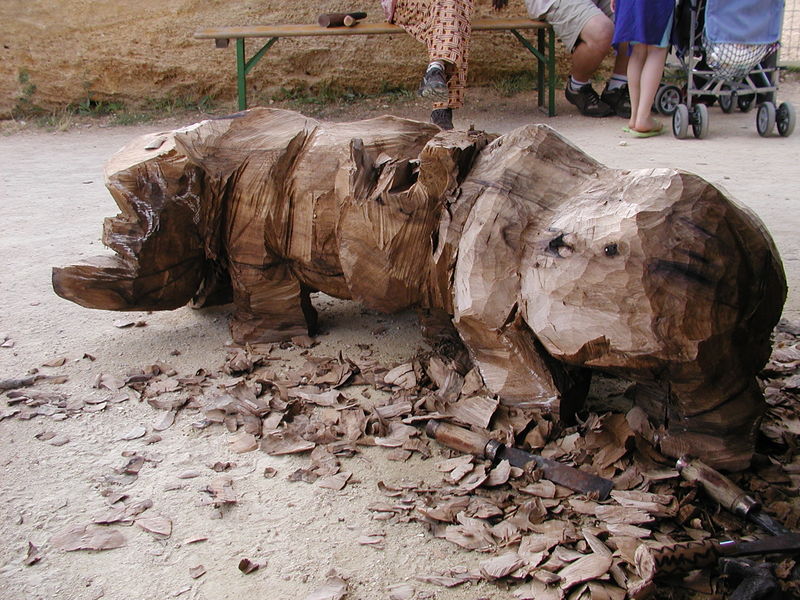 sculpture rhinocéros