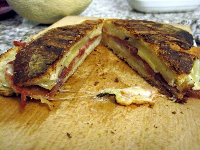 Pane in Cassetta (Grilled or Toasted Panino) with Prosciutto di Parma, Cheese, and Pane Pugliese