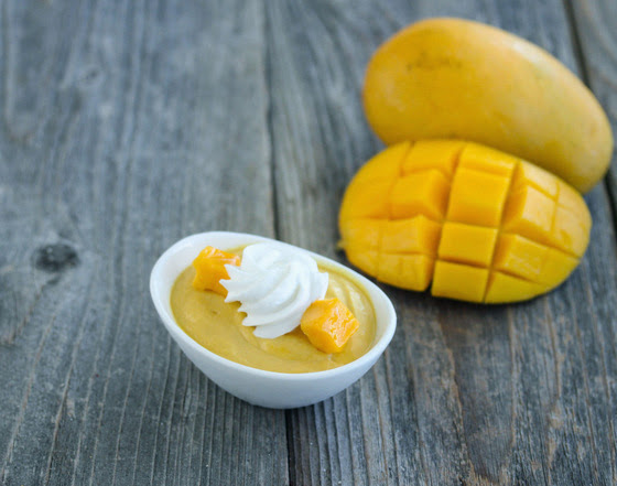 photo of one bowl of Mango Mousse