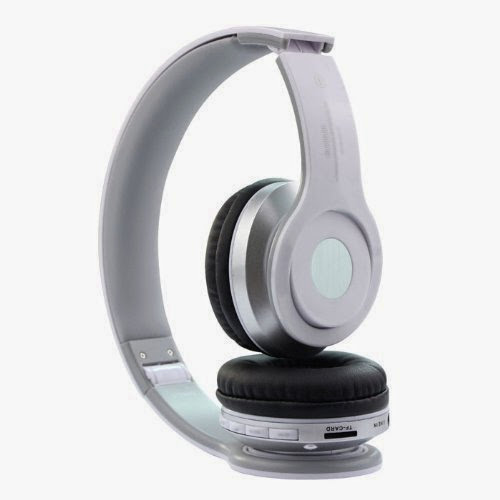  Top Seller Newest Foldable Wireless Bluetooth Stereo Headset Headphones Mic for Iphone Samsung HTC (White)