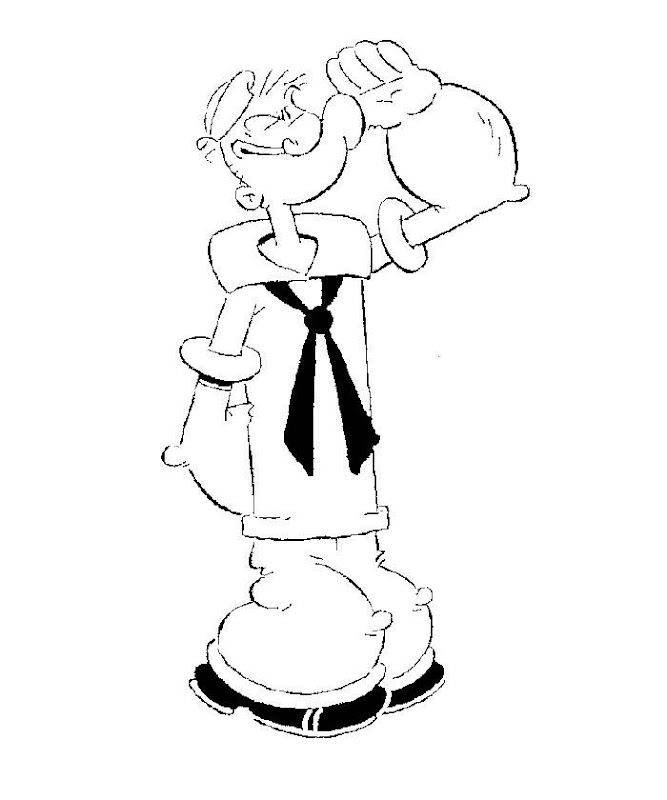Popeye Cartoon Characters Coloring Pages to Print title=
