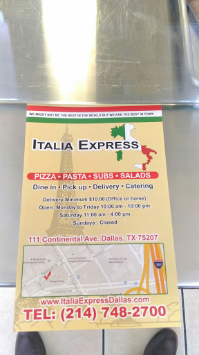Pizza Restaurant «Italia Express», reviews and photos, 111 Continental Ave # 300, Dallas, TX 75207, USA