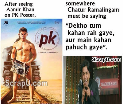 Chatur bazi maar le gaya - PK-Funny-Aamir-Khan pictures