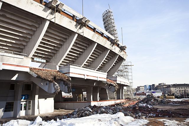 Как проходят работы по реконструкции стадиона «Динамо»