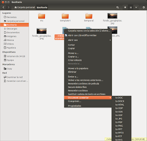 Convetir documentos de LibreOffice desde Nautilus con progreso