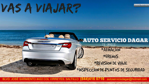 Auto Servicio Dagar, S.A. De C.V., Blvrd José Sarmiento 422, Virreyes Obrera, 25220 Saltillo, Coah., México, Taller de reparación de automóviles | COAH