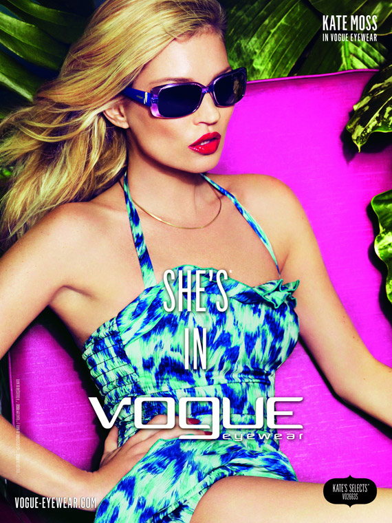 vogue glasses 2011. Kate Moss for Vogue eyewear