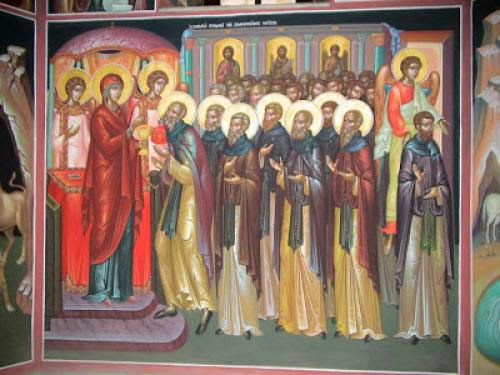 The Vision Of The Theotokos Communing The Weary Fathers