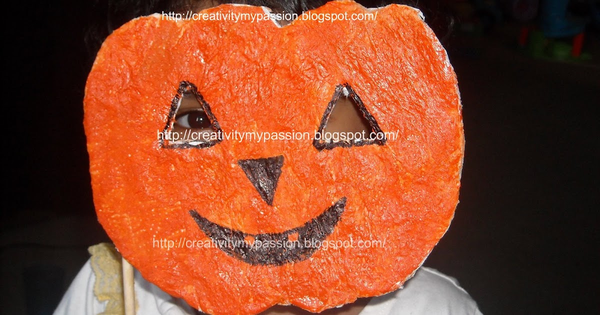 Craft To Art: Pumpkin Paper mache mask