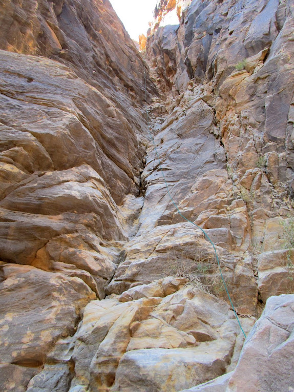 View up the rappel