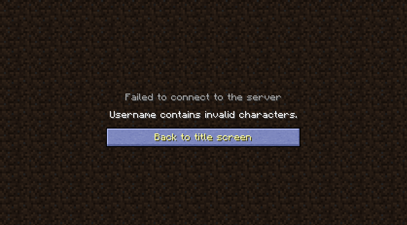 failed-connect-to-the-server-username-contains-invalid-characters