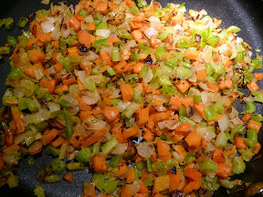 Mirepoix sweating