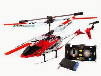 iPhone Controlled Syma 3 Channel S107 Mini Indoor Metal Body Frame iCopter, Color May Vary