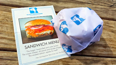 Russ & Daughters classic bagel  sandwich, a bagel with your choice of cream cheese and smoked salmon