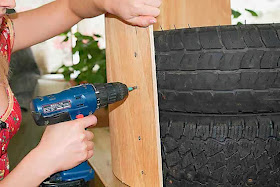 Como fazer poltrona de pneus