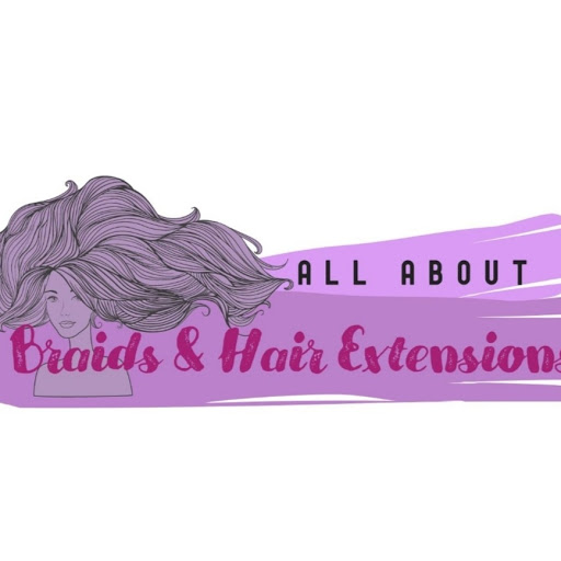 All about braids and hair extensions logo