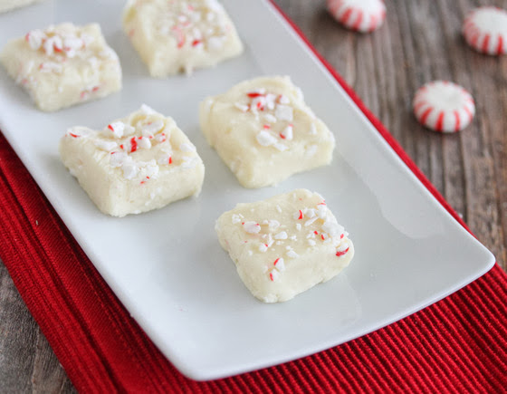 photo of peppermint fudge on a plate