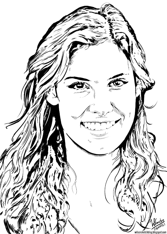 Ink drawing of Daniela Ruah, using Krita 2.5 Beta. Ink drawing of Daniela Ruah, using Krita 2.5 Beta.