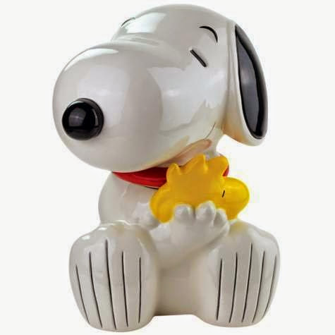  Westland Giftware Snoopy Hugging Woodstock Ceramic Cookie Jar, 10.75-Inch