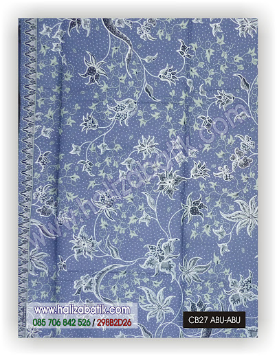 Kain Batik Grosir Baju Batik Pekalongan, Batik Pekalongan Online, Motif Motif Batik, CB27 ABU-ABU