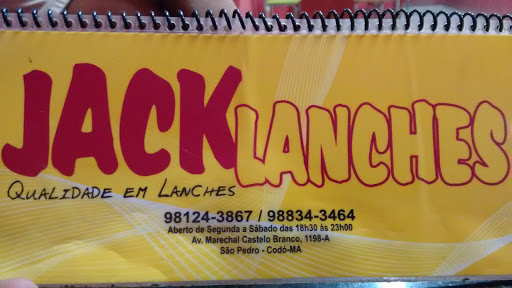 Jack Lanches, R. Des. Vasconcelos Tôrres, 291-403, Codó - MA, 65400-000, Brasil, Loja_de_sanduíches, estado Maranhão