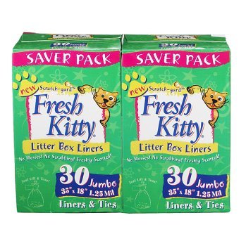 Fresh Kitty Jumbo Litter Box Liners - Double Saver Pack