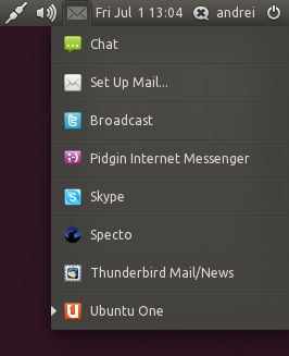 Ubuntu Messaging Menu