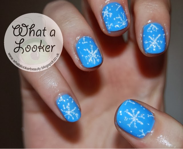 1. Frozen Winter Wonderland Gel Nail Design - wide 5