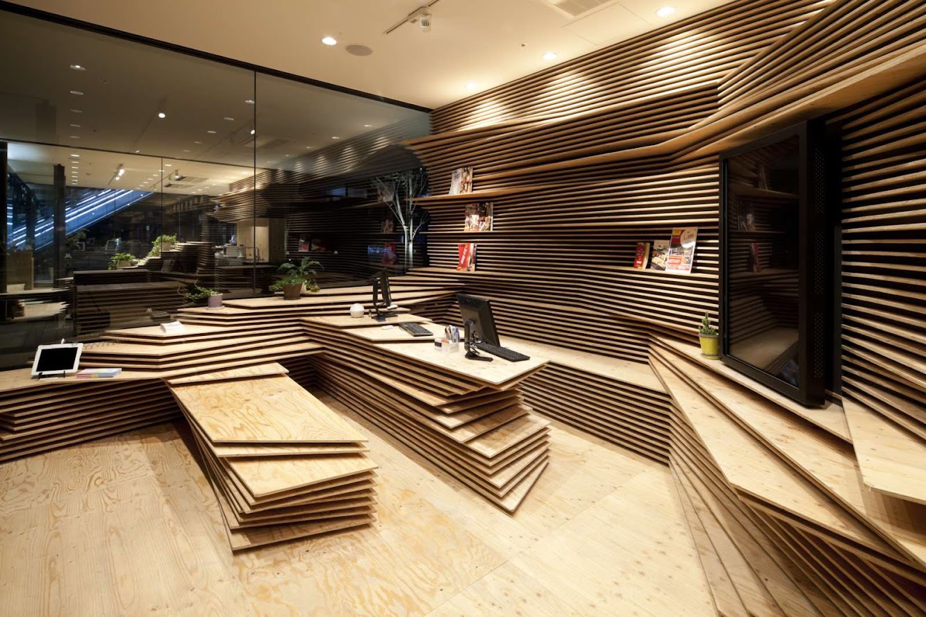 Osaka, Prefettura di Osaka, Giappone: Shun Shoku Lounge by Kengo Kuma & Associates