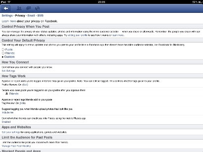 Facebook for iPad