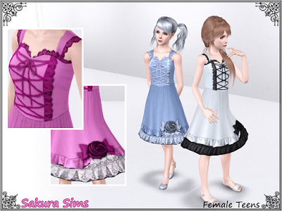 The Sims 3: Одежда для подростков девушек. - Страница 7 FT-LolitaDress01-03
