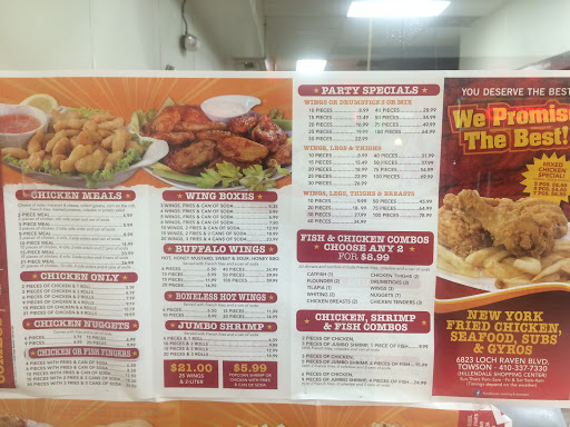 Chicken Restaurant «N-Y-Fried Chicken & Seafood», reviews and photos, 6823 Loch Raven Blvd, Baltimore, MD 21286, USA
