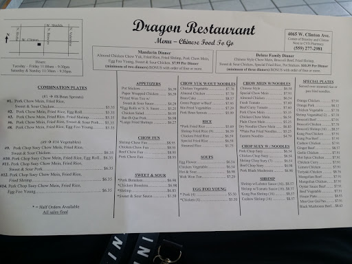 Restaurant «Dragon Restaurant Chinese», reviews and photos, 4065 W Clinton Ave, Fresno, CA 93722, USA