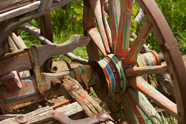 painted wagon wheel