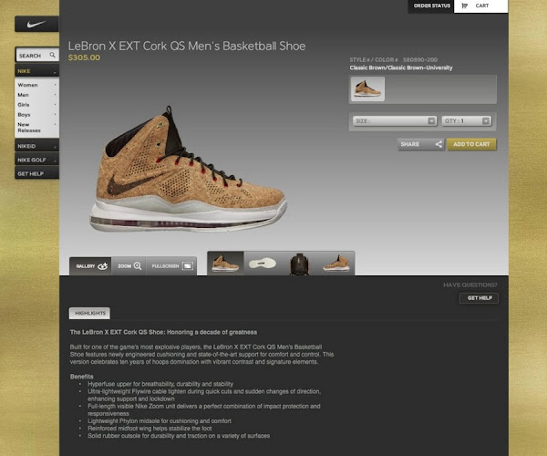 You Can Already Get LeBron X Cork Only If You8217re a Nike Athlete