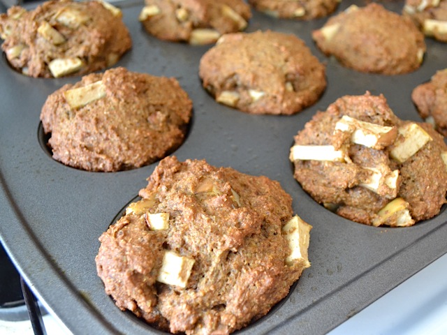 baked muffins in muffin tin 