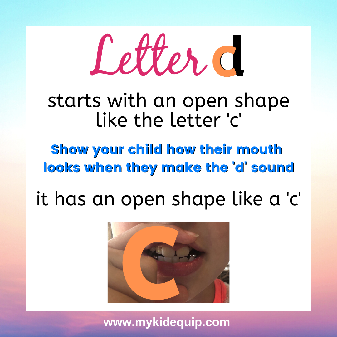 a picture of a letter reversal strategy to stop a child reversing letters when writing