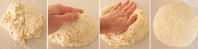 kneading Irish soda bread dough