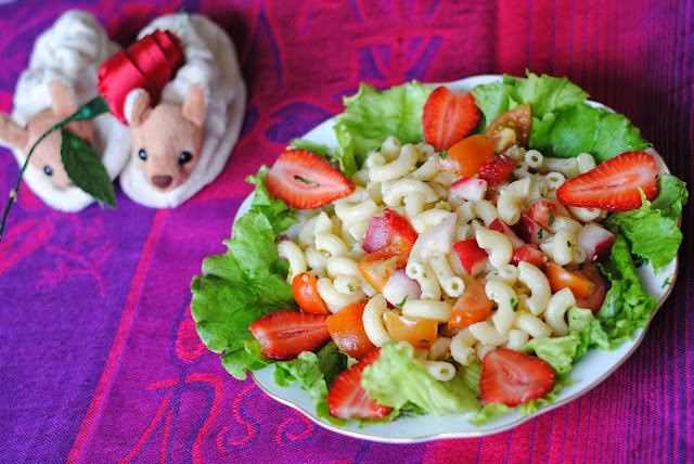 strawberry macaroni salad recipe by ServicefromHeart