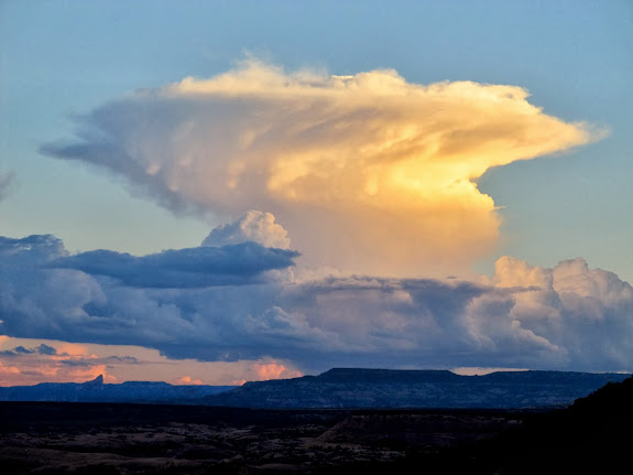 Thunderhead to the south and Cleopatra's Chair on the horizon