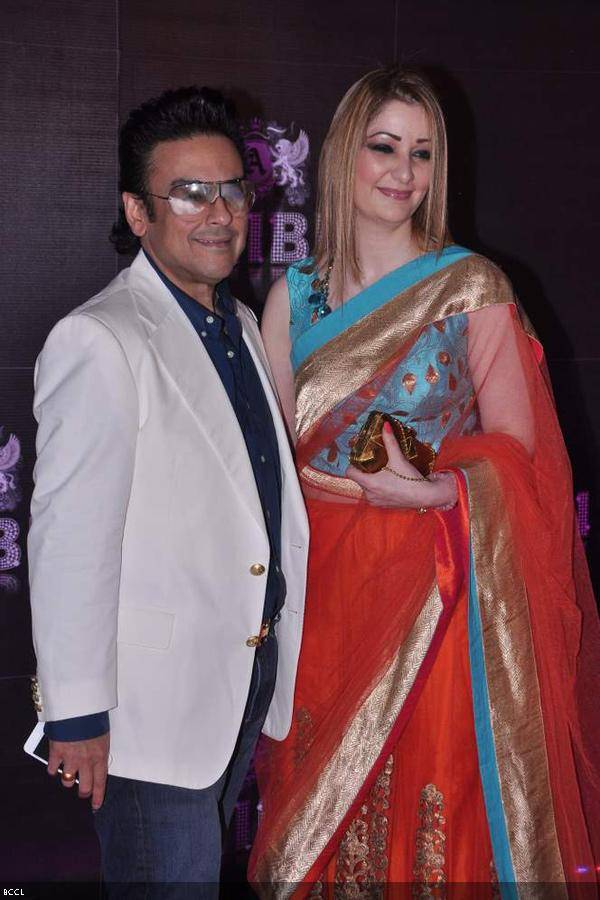 Adnan Sami with Roya during Bollywood actress Sridevi's birthday party, held in Mumbai, on August 17, 2013. (Pic: Viral Bhayani)