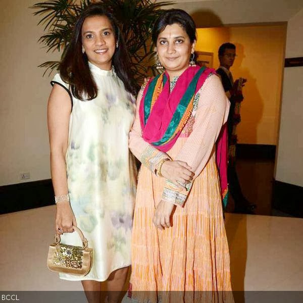 Bijal Meswani with Gayatri Ruia during a luncheon hosted in honour of France's former first lady Valerie Trierweiler, in Mumbai. (Pic: Viral Bhayani)